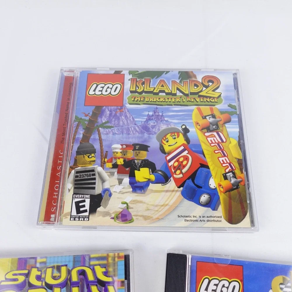 LEGO PC (CD-ROM) 3 Game Lot: LEGO Island 2, LEGO Stunt Rally, And LEGO Chess